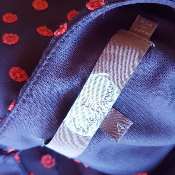 Anthropologie EVA FRANCO Ruffled Clipdot Dress sz 4 Women's - Picture 8 of 11